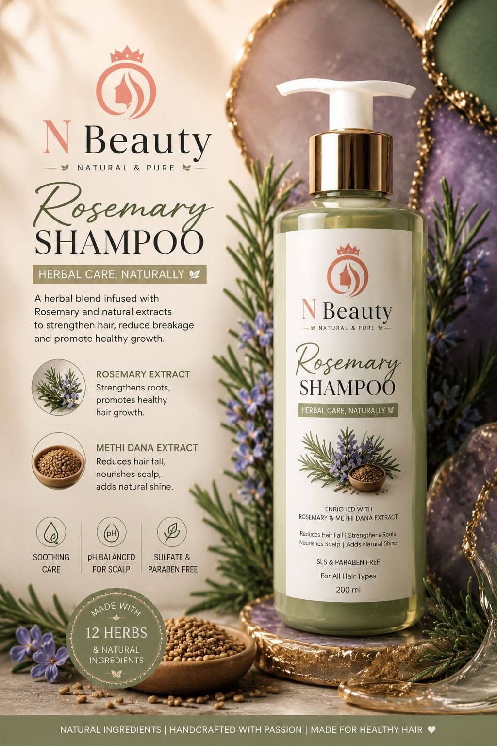 Rosemary Shampoo - Haya Beauty