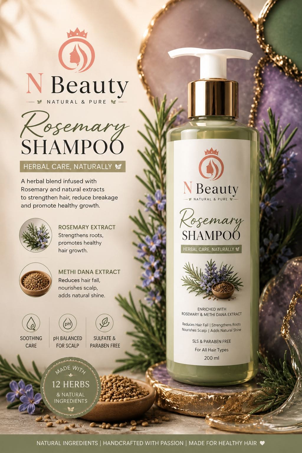 Rosemary Shampoo - Haya Beauty
